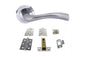 Atlantic Texas Door Pack Bundle (3" Latch + 3"x2" Hingesx3) - Satin Chrome
