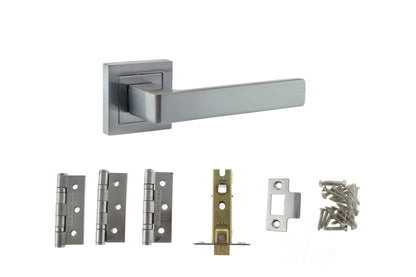 Atlantic Montana Door Pack Bundle (3" Latch, 3"x2" Hingesx3) - Satin Chrome