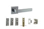 Atlantic Montana Door Pack Bundle (3" Latch, 3"x2" Hingesx3) - Satin Chrome