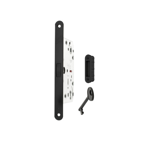 AGB Polaris 2XT Magnetic Key Sashlock 60mm backset with strike plates for ALU doors - Matt Black