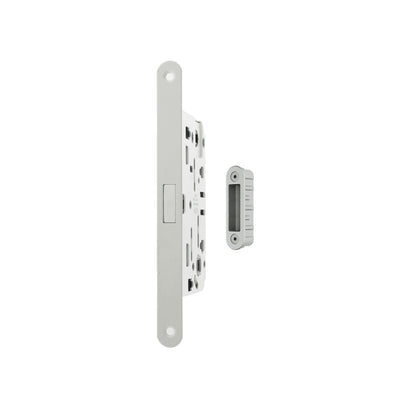 AGB Polaris 2XT Magnetic Bathroom Lock 60mm backset with strike plates for ALU doors - White