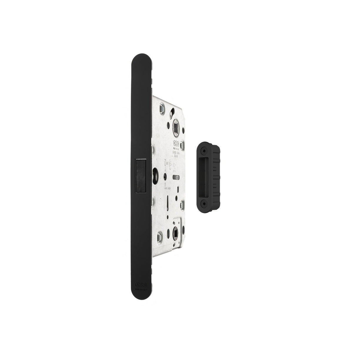 AGB Revolution XT Magnetic Bathroom Lock 60mm backset with strike plates for ALU doors