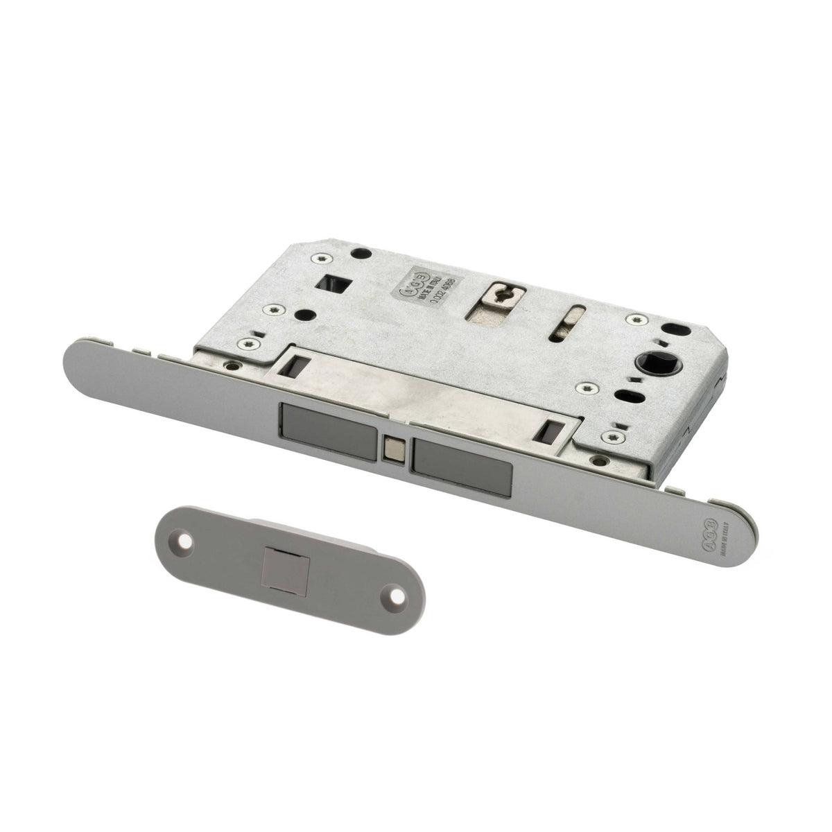 AGB Touch Magnetic Door Catch Bathroom - Satin Chrome - Default