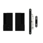 AGB Wave Flush Door Handle & Bathroom Lock - Matt Black - Default