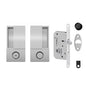 AGB Wave Flush Pocket Door Handle & Bathroom Lock Set by Atlantic Hardware
