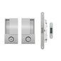 AGB Wave Flush Door Handle & Bathroom Lock Set by Atlantic Hardware