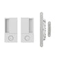 AGB Wave Flush Door Handle & Bathroom Lock - White - Default