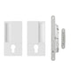 AGB Wave Flush Door Handle & Euro Profile Lock Set by Atlantic Hardware