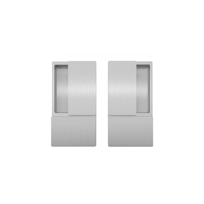 AGB Wave Flush Pocket Door Handle - Satin Chrome - Default