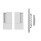 AGB Wave Flush Door Handle & Latch - White - Default