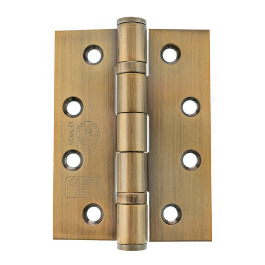 Atlantic Ball Bearing Hinges Grade 13 Fire Rated - Antique Brass - 4" x 3" x 3mm
