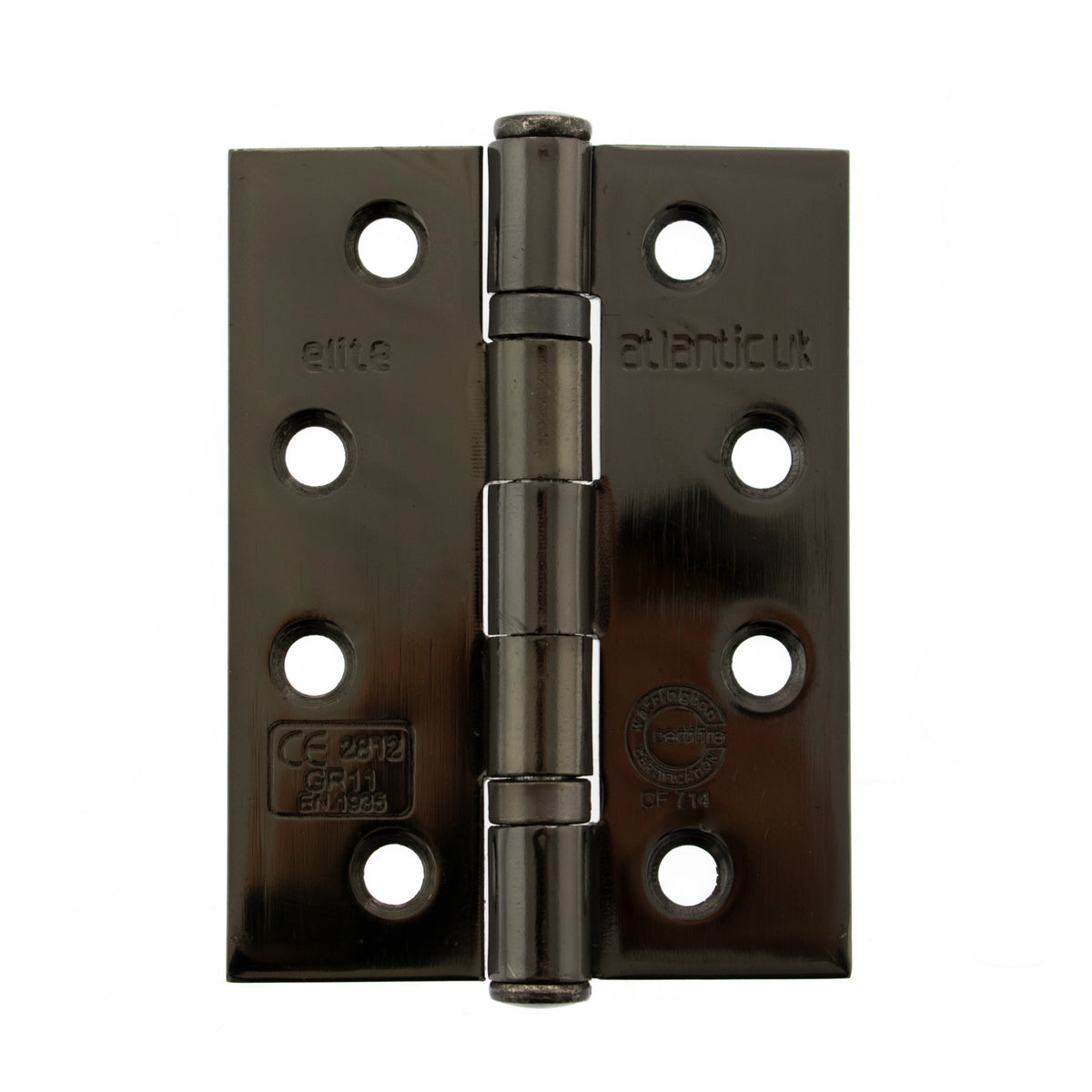 Atlantic Ball Bearing Hinges Grade 11 Fire Rated - Black Nickel - 4" x 3" x 2.5mm