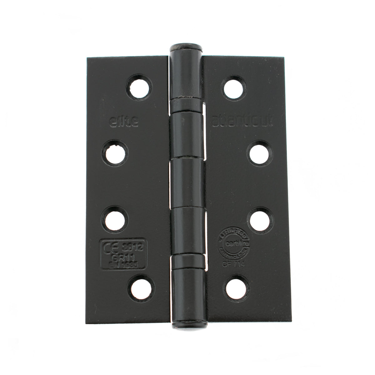 Atlantic Ball Bearing Hinges Grade 11 Fire Rated - Matt Black - 4" x 3" x 2.5mm