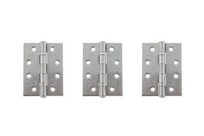 Atlantic Ball Bearing Hinges Grade 11 Fire Rated 4" x 3" x 2.5mm - Satin Chrome - 4" x 3" x 2.5mm