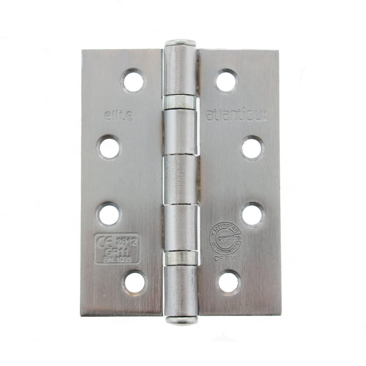 Atlantic Ball Bearing Hinges Grade 11 Fire Rated - Satin Chrome - 4" x 3" x 2.5mm