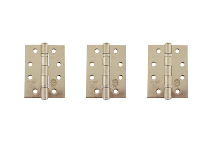 Atlantic Ball Bearing Hinges Grade 11 Fire Rated 4" x 3" x 2.5mm - Satin Nickel - 4" x 3" x 2.5mm