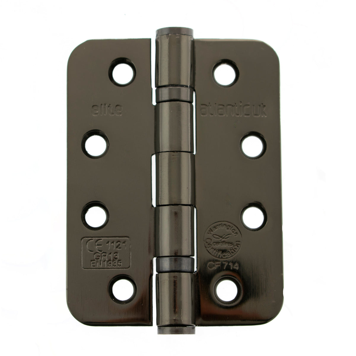 Atlantic Radius Corner Ball Bearing Hinges - Black Nickel - 4" x 3" x 3mm