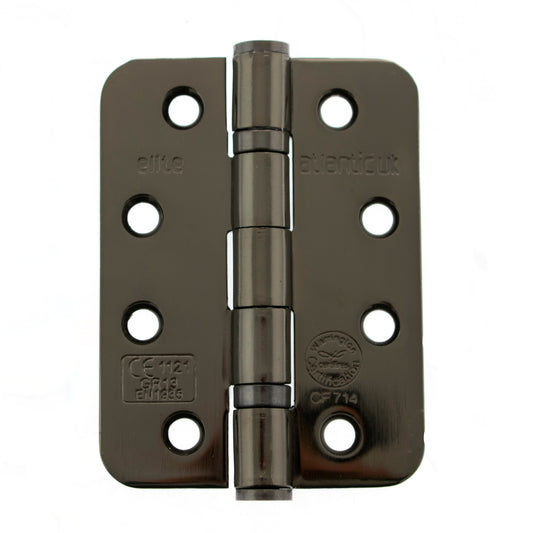 Atlantic Radius Corner Ball Bearing Hinges - Black Nickel - 4" x 3" x 3mm