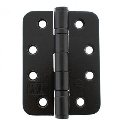 Atlantic Radius Corner Ball Bearing Hinges - Matt Black - 4" x 3" x 3mm