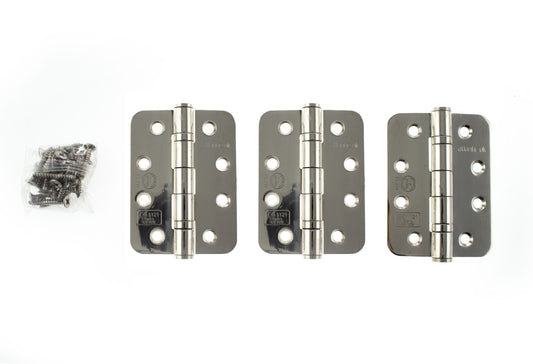Atlantic Radius Corner Ball Bearing Hinges 4" X 3" X 3mm set of 3 by Atlantic Hardware