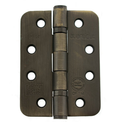 Atlantic Radius Corner Ball Bearing Hinges - Urban Bronze - 4" x 3" x 3mm