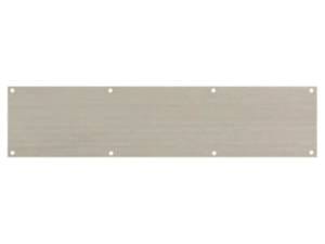 Atlantic Kick Plate Radius Corner Pre drilled with screws - Satin Stainless Steel - 950mm x 150mm