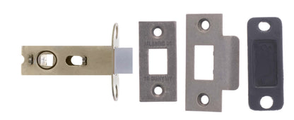 Atlantic Bolt Through Tubular Latch - Distressed Silver - 2.5"