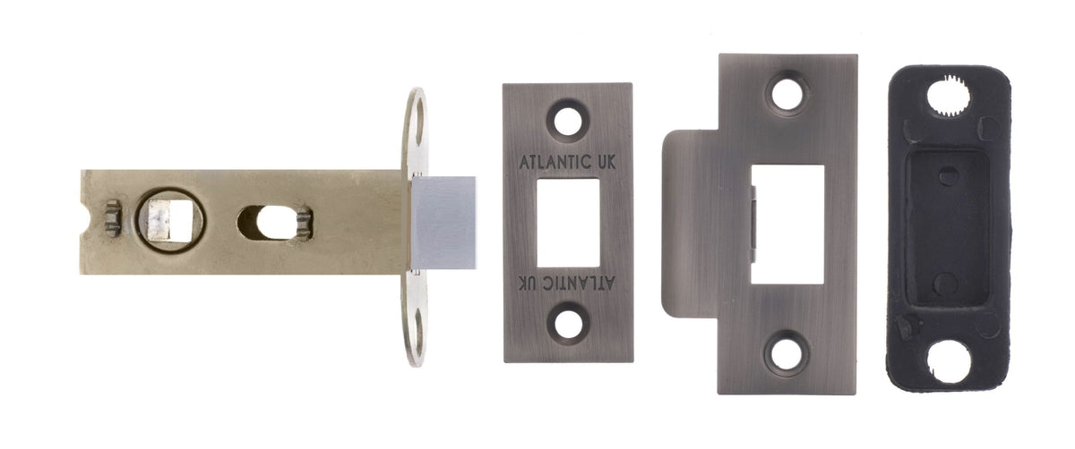 Atlantic Bolt Through Tubular Latch - Matt Gun Metal - 2.5"