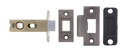 Atlantic Bolt Through Tubular Latch - Matt Gun Metal - 2.5"