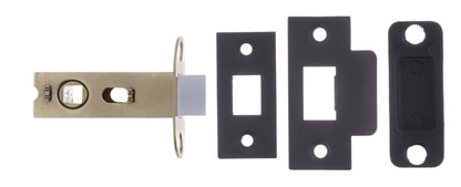 Atlantic Bolt Through Tubular Latch - Matt Black - 2.5"