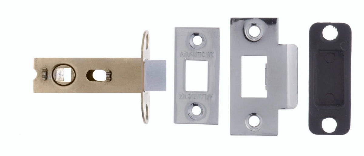 Atlantic Bolt Through Tubular Latch - Polished Chrome - 2.5"