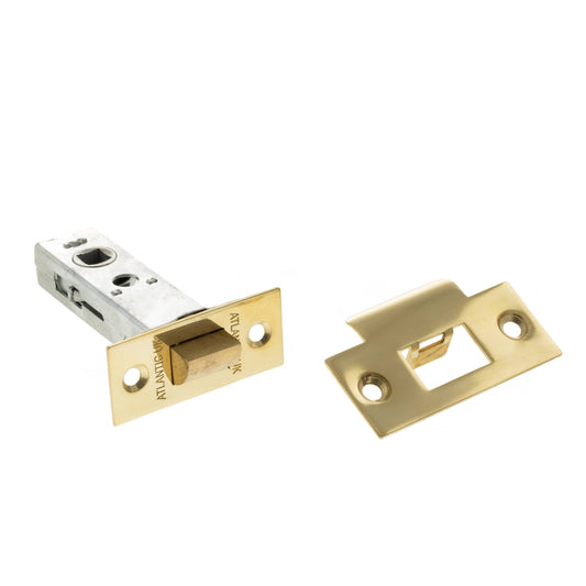 Heavy Duty Bolt Through Tubular Latch 3'' - Raw Brass - 3"