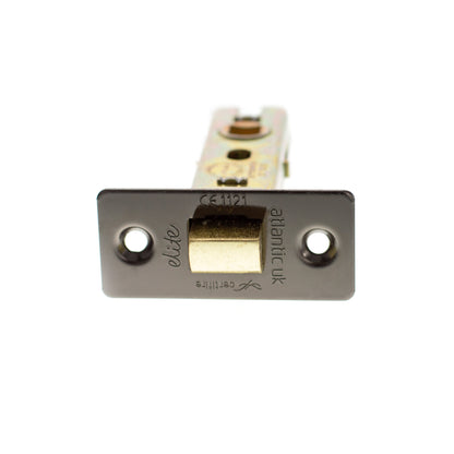 Atlantic Fire-Rated CE Marked Bolt Through Tubular Latch - Black Nickel - 3"