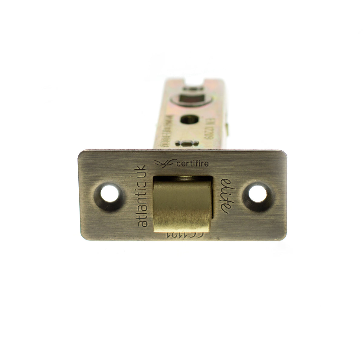 Atlantic Fire-Rated CE Marked Bolt Through Tubular Latch - Matt Antique Brass - 3"