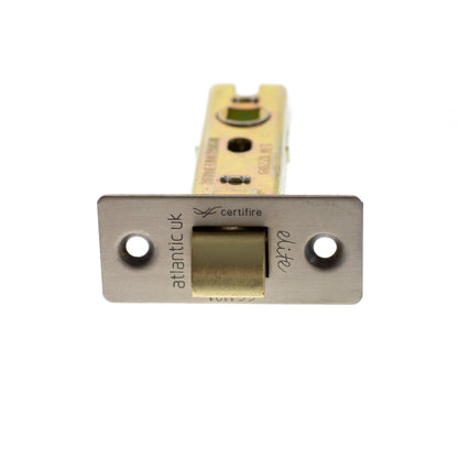 Atlantic Fire-Rated CE Marked Bolt Through Tubular Latch - Matt Gun Metal - 3"