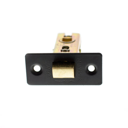 Atlantic Fire-Rated CE Marked Bolt Through Tubular Latch - Matt Black - 3"