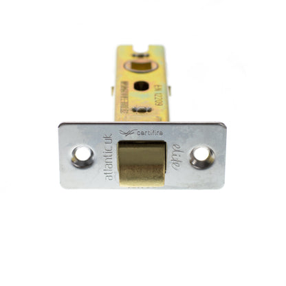 Atlantic Fire-Rated CE Marked Bolt Through Tubular Latch - Polished Chrome - 3"