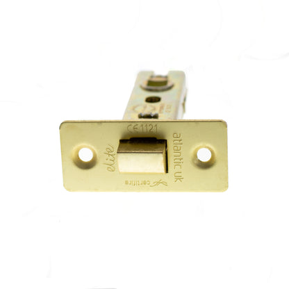 Atlantic Fire-Rated CE Marked Bolt Through Tubular Latch - Satin Brass - 3"