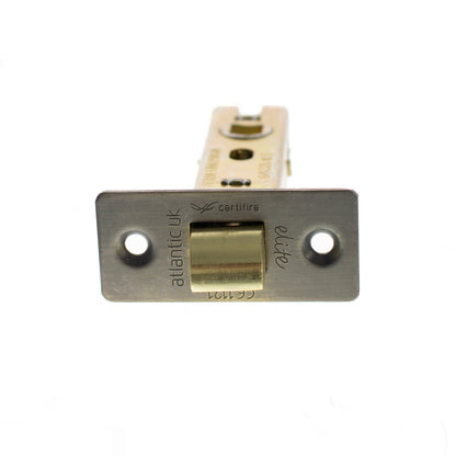 Atlantic Fire-Rated CE Marked Bolt Through Tubular Latch - Urban Bronze - 3"