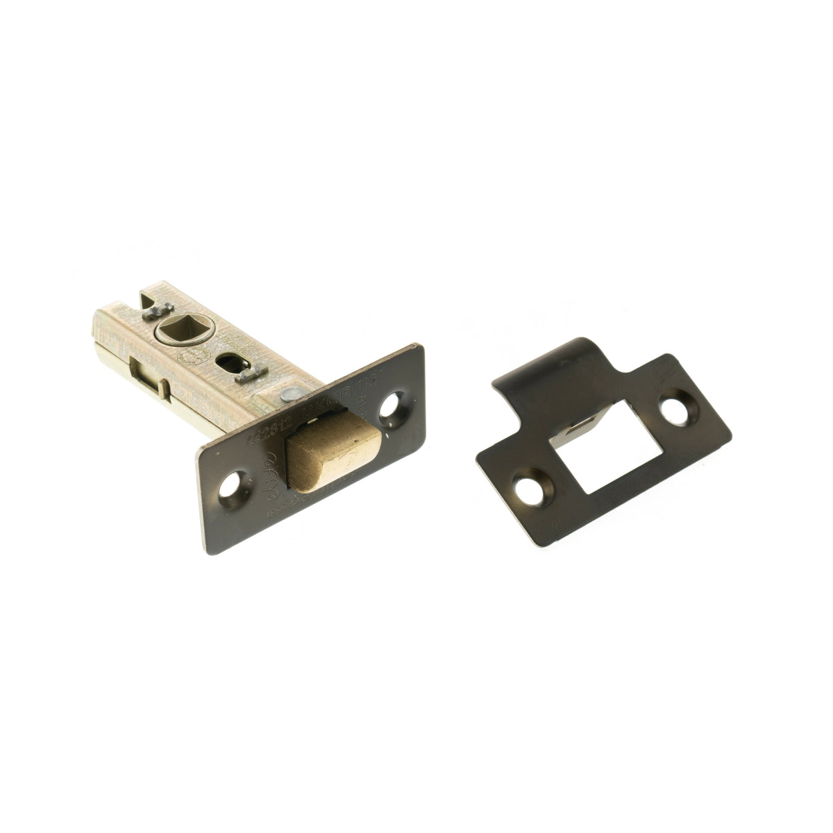 Atlantic Fire-Rated CE Marked Bolt Through Tubular Latch - Urban Dark Bronze - 2.5"