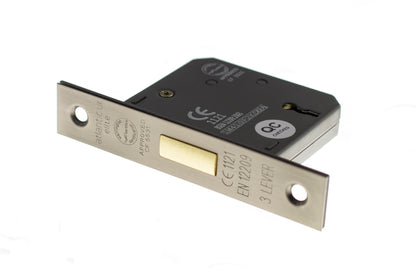 Atlantic 3 Lever Key Deadlock [CE] - Matt Gun Metal - 2.5"