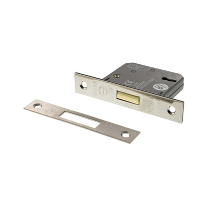 Atlantic 3 Lever Key Deadlock [CE] Keyed Alike 2.5" - Polished Nickel