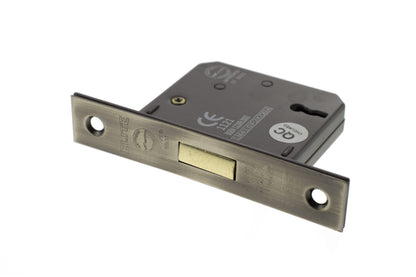 Atlantic 3 Lever Key Deadlock [CE] - Antique Brass - 3"