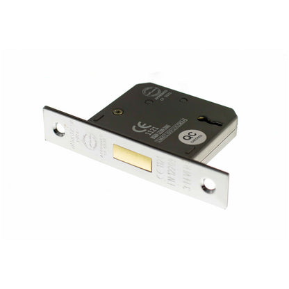 Atlantic 3 Lever Key Deadlock [CE] Keyed Alike 3" - Polished Chrome
