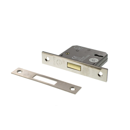 Atlantic 3 Lever Key Deadlock [CE] Keyed Alike 3" - Polished Nickel