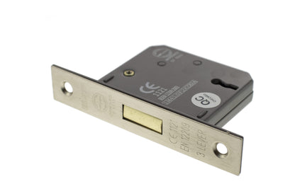Atlantic 3 Lever Key Deadlock [CE] - Satin Nickel - 3"