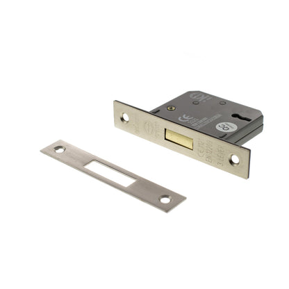Atlantic 3 Lever Key Deadlock [CE] Keyed Alike 3" - Satin Nickel