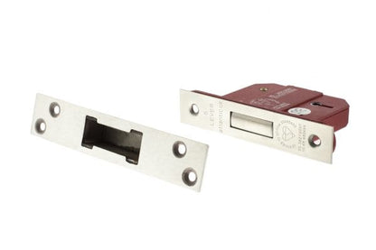Atlantic 5 Lever Key Deadlock [BS] - Satin Chrome - 2.5"