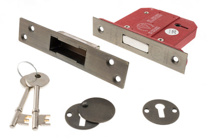 Atlantic 5 Lever Key Deadlock [BS] - Urban Bronze - 3"
