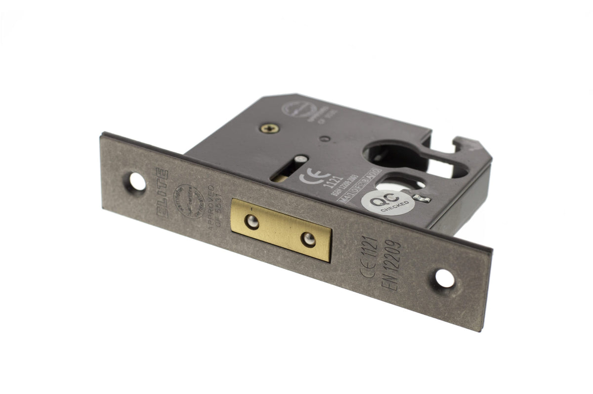 Atlantic Euro Deadlock [CE] - Distressed Silver - 2.5"